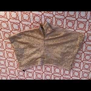 Gold sequin shorts